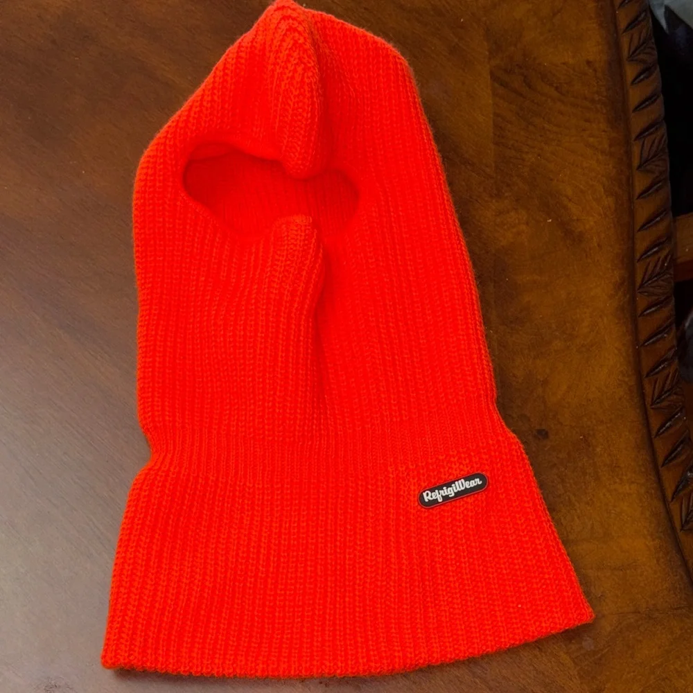 Bright Red Knit Face Mask Balaclava